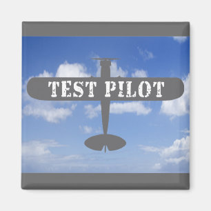 Aimant Avion et pilote d'essai