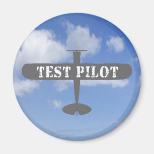 Aimant Avion et pilote d'essai