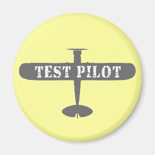 Aimant Avion et pilote d'essai