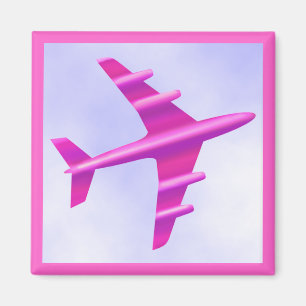 Aimant Avion rose