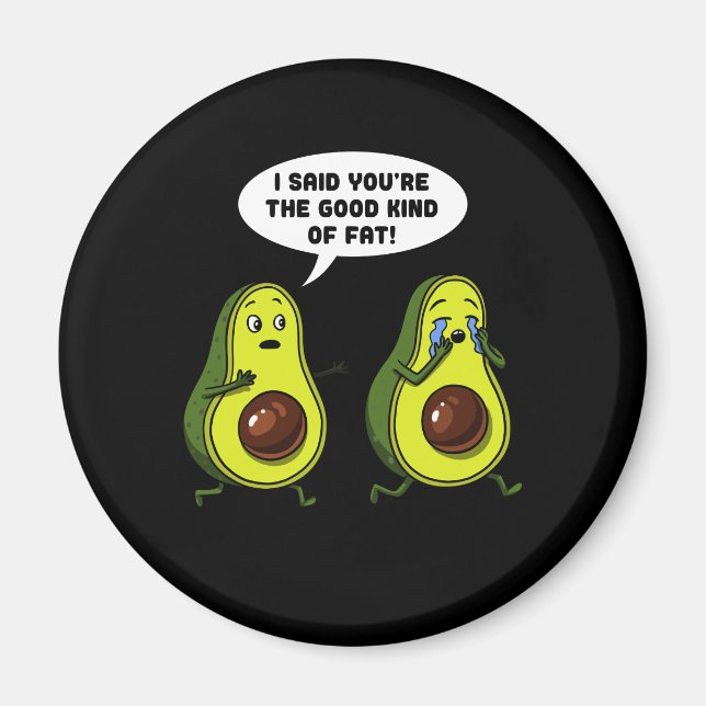 Aimant Avocado Le Bon Genre De Gros Gros Amusant Vegan Pl (Devant)