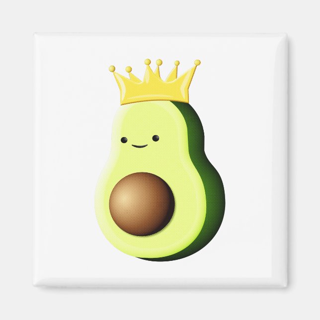 Aimant Avocado Le Roi De Tous Les Fruits (Devant)
