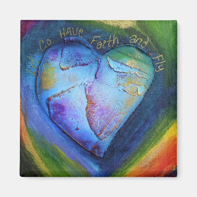 Aimant Avoir l'aimant de la foi bleu (Devant)