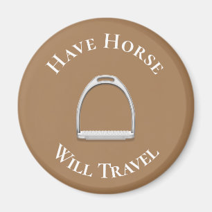 Aimant "Avoir le cheval va voyager" Français Stirrup Brow