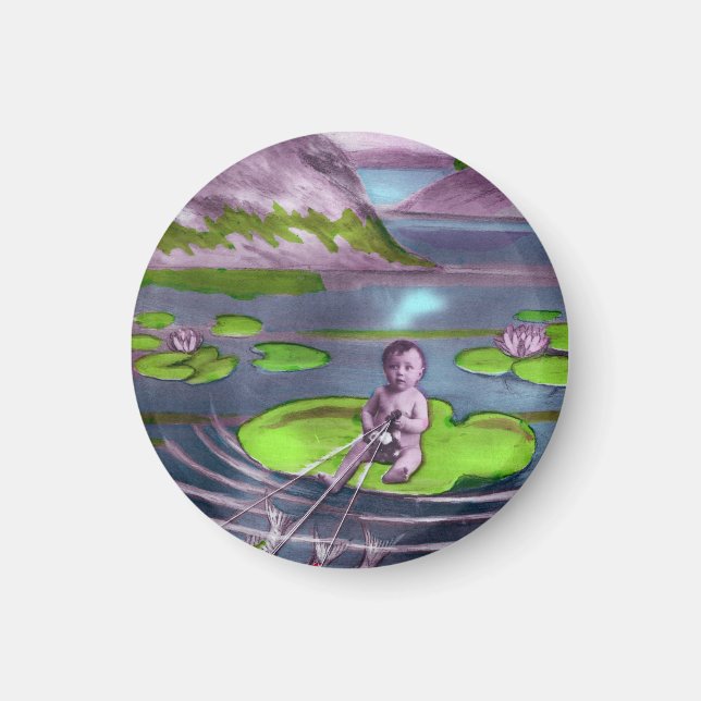 Aimant Avril Fool Carte Postale Vintage (Devant)