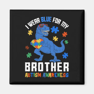 Aimant Avril Je Porte Bleu Pour Frère Dinosaure Autisme A