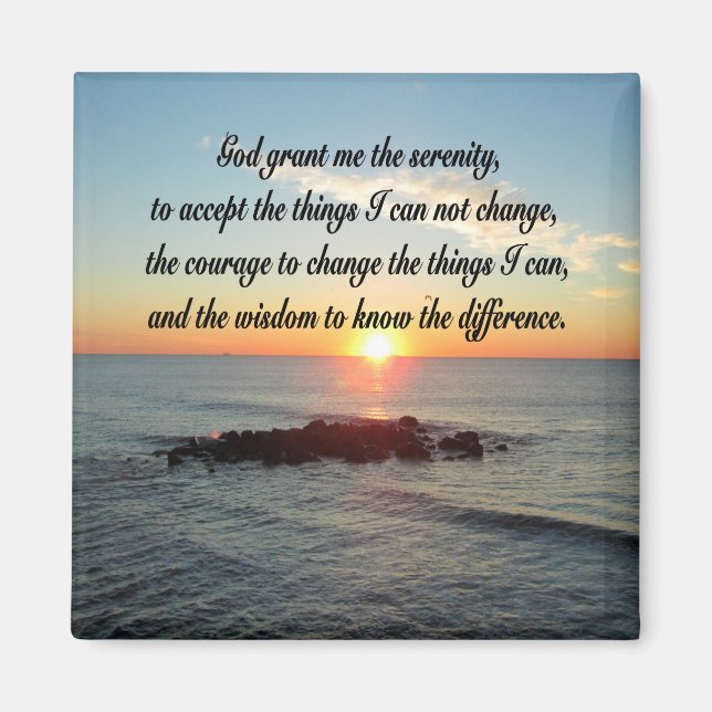 Aimant AWE Inspiring Serenity Prayer (Devant)
