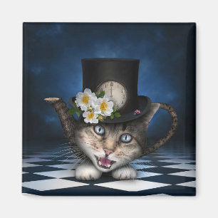 Aimant Awesome Mad Hatter Teapot Chat Conception Whimsica