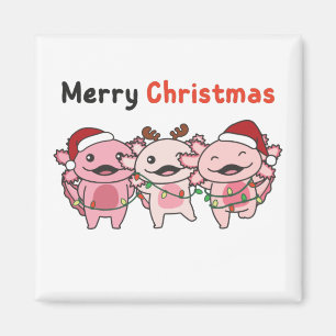Aimant Axolotl Christmas Cute Axolotls