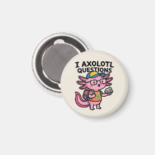 Aimant Axolotl nerd sarcastique je pose des questions sur