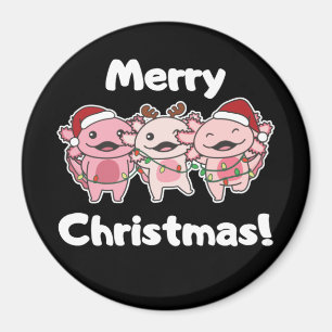Aimant Axolotl Noël mignon Axolotls Joyeux Noël Ma