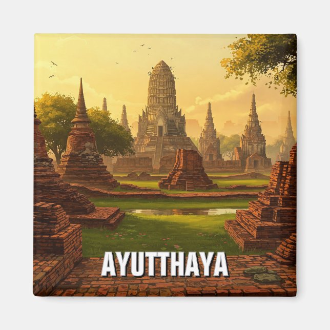Aimant Ayutthaya Thaïlande Voyage (Devant)