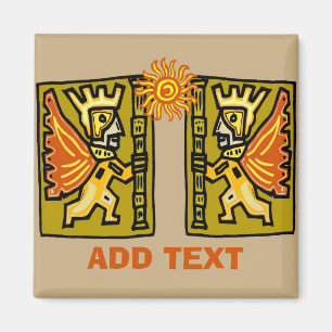 Aimant Aztec Sun, modifier le texte,