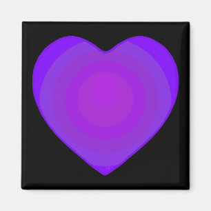 Aimant B&W Purple Hearts Beating