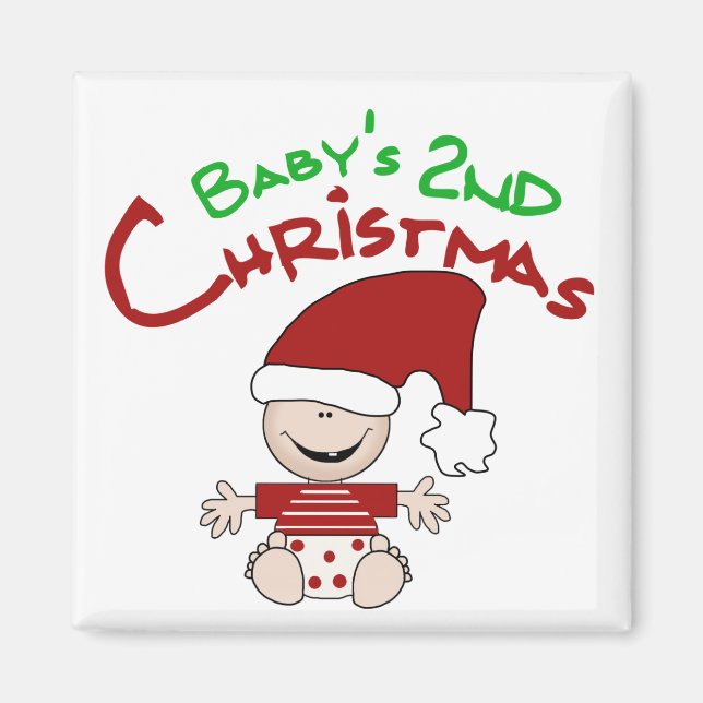 Aimant Baby 2e T-shirts et cadeaux de Noël (Devant)