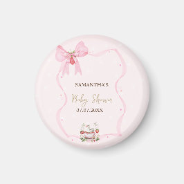 Aimant Baby shower de la fraise, de l'oie, des points du 