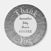 Baby shower Merci Élégant Appréciation Argent