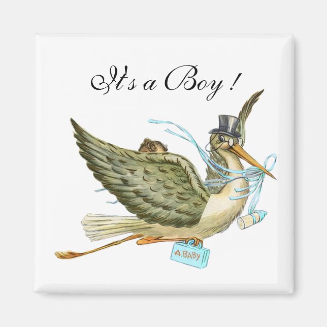 AIMANT BABY SHOWER STORK (Devant)