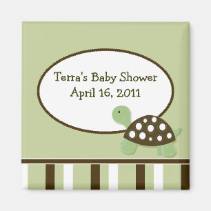 Aimant BABY SHOWER VERT MOD TURTLE Favoriser l'aimant