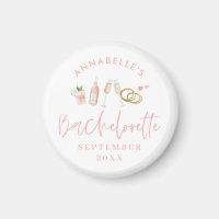 Bachelorette de champagne moderne rose girly éléga