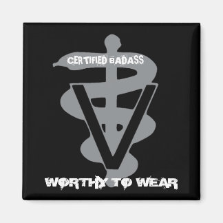 Aimant Badass Vétérinaire Certifié - À Porter