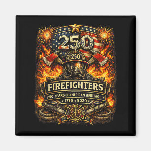 Aimant Badge des 250 ans des pompiers depuis 1776 patriot