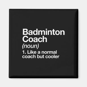 Aimant Badminton Coach Définition Sports Funny Trainer In