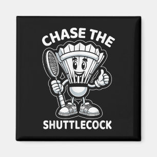 Aimant Badminton Forever Cartoon Shuttle Et Racket Graphe