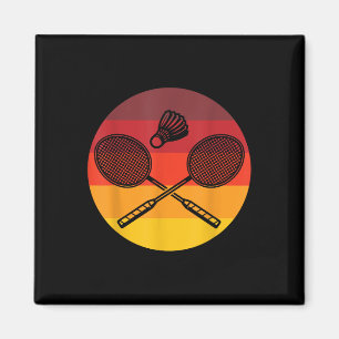 Aimant Badminton Graphic Badminton Player Navette Sports