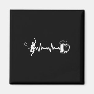 Aimant Badminton Player Racket - Heartbeat Ekg Badminton