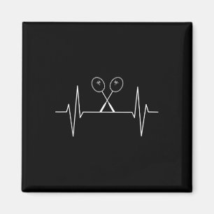 Aimant Badminton Racket Heartbeat Joueur Badminton, Arrêt