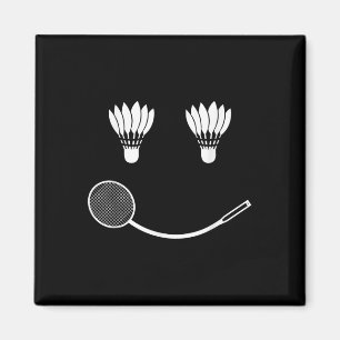 Aimant Badminton Smile Love Coach du joueur de l'équipe