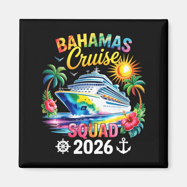 Aimant Bahamas Vacation 2026 Squad Family Friends Matchin (Devant)