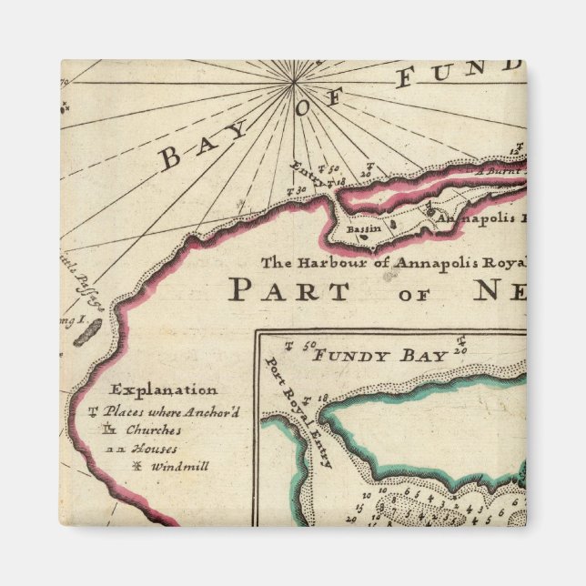 Aimant Baie de Fundy et port d'Annapolis Royal (Devant)