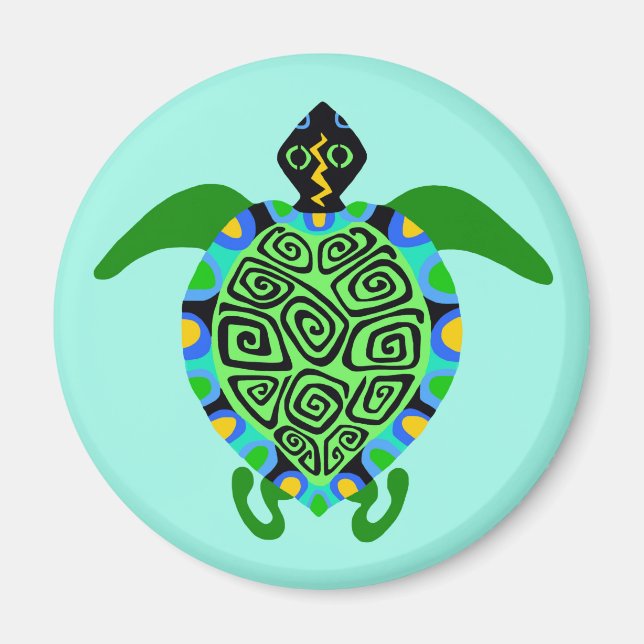 Aimant Baignade profonde - TORTLE de mer -Amoureux des an (Devant)