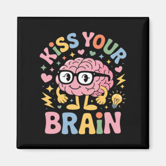 Aimant Baiser de professeur Cerveau Étudiant Mignon Drôle