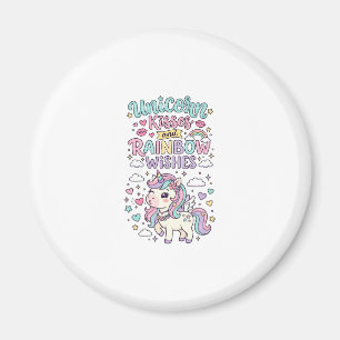 Aimant Baisers de licorne et voeux d'arc-en-ciel Raisin p