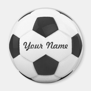 Aimant Bal de soccer Nom personnalisé