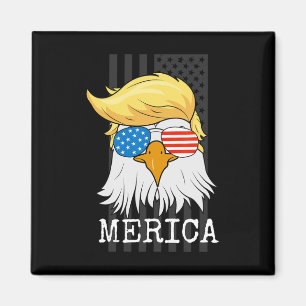 Aimant Bald Eagle 4 juillet Trump American Flag Funny G