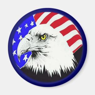 Aimant Bald Eagle et American Flag
