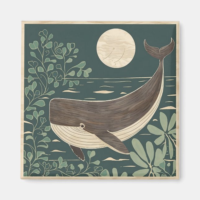 Aimant Baleine à boisseaux japonaise (Devant)