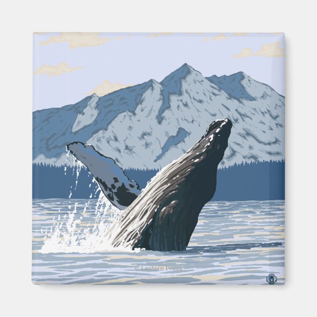 Aimant Baleine à bosse - Valdez, Alaska (Devant)