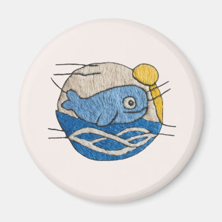 Aimant Baleine en broderie