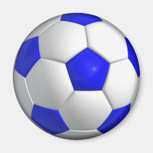 Aimant Balle de football bleu