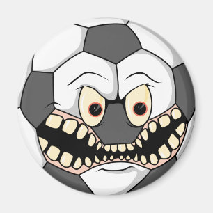 Aimant balle de football en colère furieuse