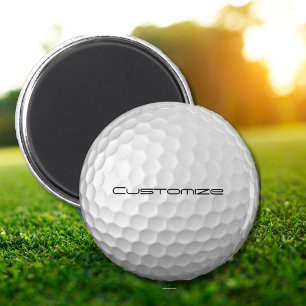 Aimant Balle de Golf avec Texte Personnalisé