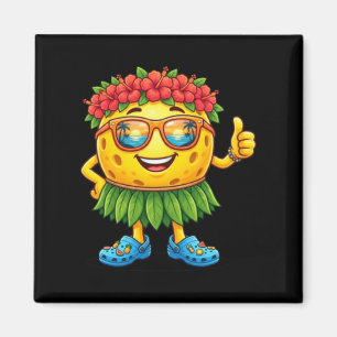 Aimant Balle de Pickleball Hawaïenne Mignonne Plage Tropi