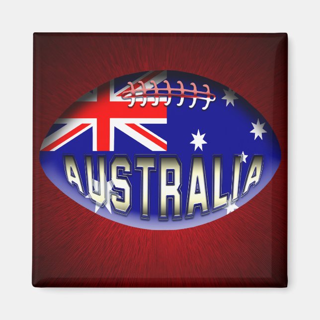 Aimant Balle de rugby à XV en Australie (Devant)