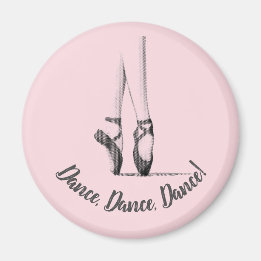 Aimant Ballerina en Pointe - Votre choix de texte sur
