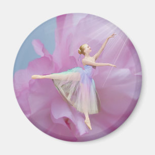 Aimant Ballerine dans le rose et le bleu